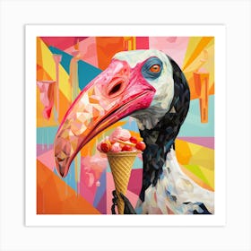 Ice Cream Stork 1 Art Print