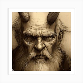 Devil With Horns Art Print