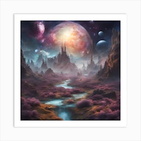 Cosmic Dreamscape surreal, otherworld Art Print