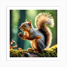 Squirrel In The Forest 289 Art Print