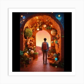 Man Standing In An Archway Art Print