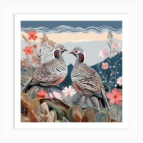Bird In Nature Partridge 3 Art Print