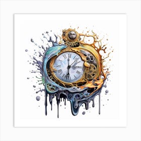 Clock Painting 2 Art Print