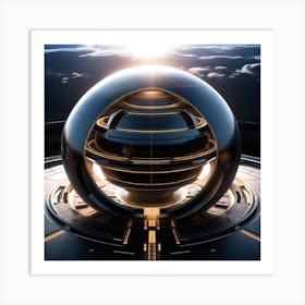 Futuristic Spaceship 44 Art Print