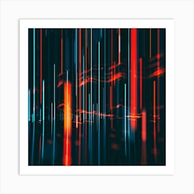 Abstract Light Lines 5 Art Print