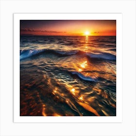 Sunset At The Beach 463 Art Print