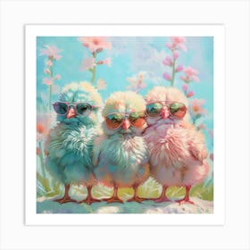 Chicks In Sunglasses Art Print