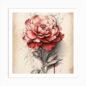 Peony Art Print