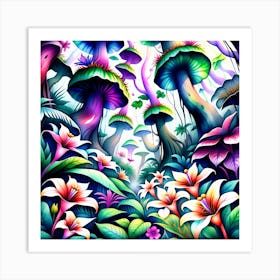 Psychedelic Forest Art Print
