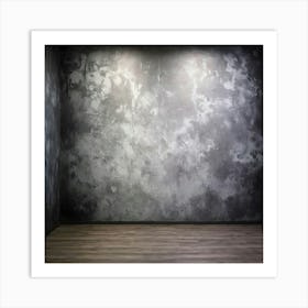 Empty Room With Concrete Wall Art Print