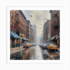 New York City Street Scene Art Print