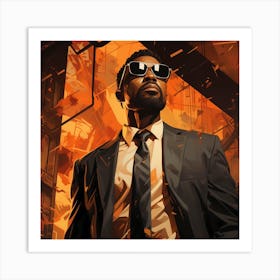 Man Of Action Illustrated Art Print