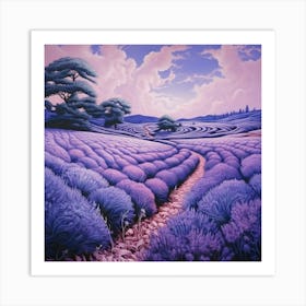 Lavender Field Art Print