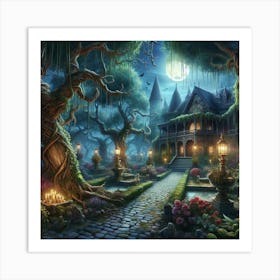 Spooky House Art Print