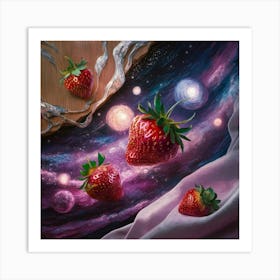 Strawberries In Space Art Print