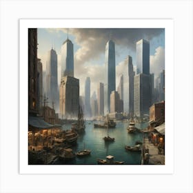 Cityscape art print Art Print