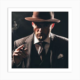 Man Smoking A Cigarette 1 Art Print
