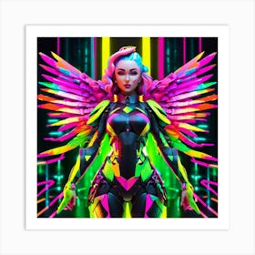 Neon Angel 9 Art Print