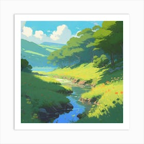 Landscape Painting 8 Art Print