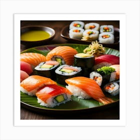 Sushi On A Plate Art Print