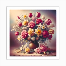 Flowers In A Vase 11 Art Print