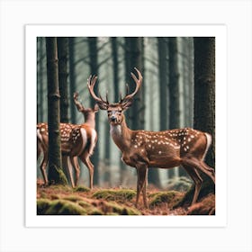 Deer In The Forest 15 Art Print