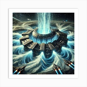 Cascade Sovereignty Scifi Cascade Fortress Vortexes Art Print