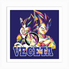 Vegeta Anime In Wpap Style Art Print