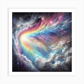 Chalk Pastel Galaxy 2 Art Print