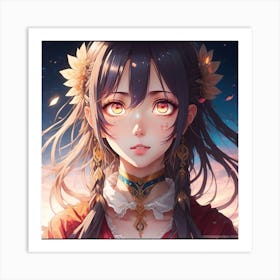 Beautiful anime girl Art Print