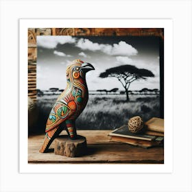 Tribal African Art a bird Art Print