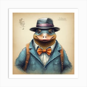 Duck In A Hat 9 Art Print