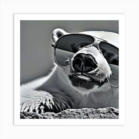 Polar Bear In Sunglasses 1 Art Print