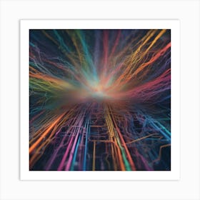 Abstract Rays Of Light 12 Art Print