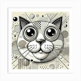 Luna Lamplight City Cat Art Print