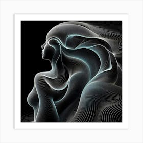 A woman’s silhouette 14 Art Print