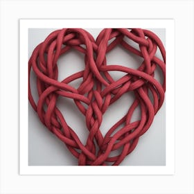 Heart Made Of Rope Art Print