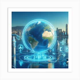 Futuristic World 1 Art Print