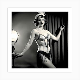 1920's Burlesque Dancer ~Reimagined 122 Art Print