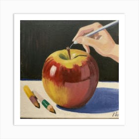 Apple Drawing Art Print