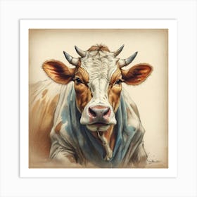 Cow Portrait 4 Art Print