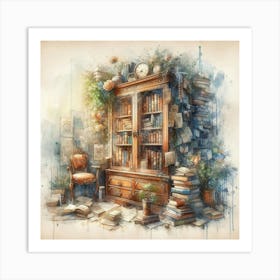 Bookcase 1 Art Print