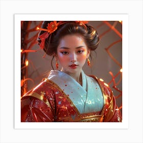 Creative Geisha Artwork 17 Art Print