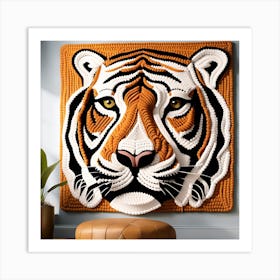 Tiger Head Bohemian Wall Art 4 Art Print