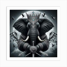 King Of The Elephants Art Print