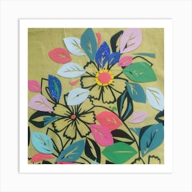 Mother's Day Floral Abstract Composition  Poster