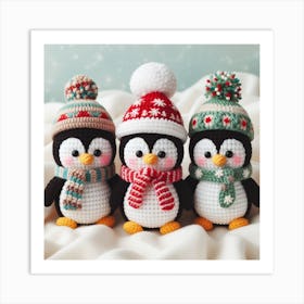 Amigurumi, Penguins 3 Art Print