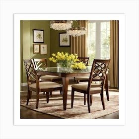 A Photo Of A Beautiful Dining Room Table 2 Art Print