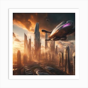 Futuristic Cityscape 7 Art Print