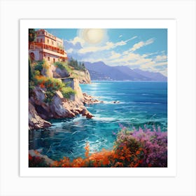 Impressionist Tones of Taormina 1 Art Print